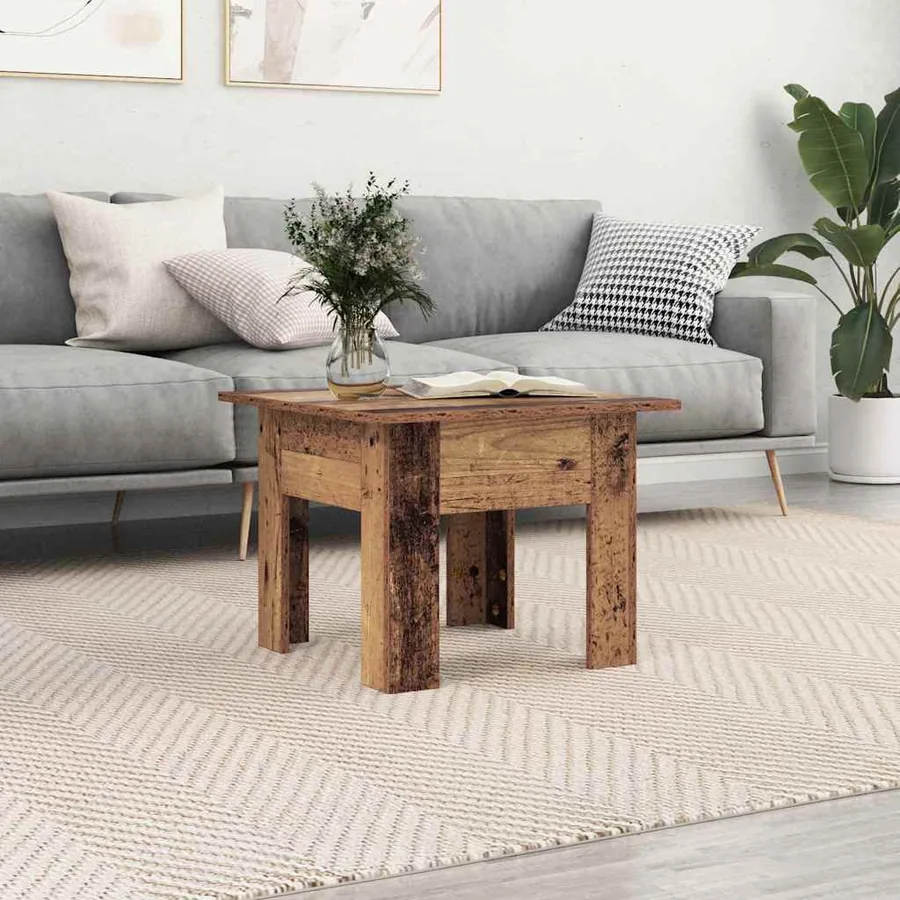 Table basse Bois ancien 55 x 55 x 42 cm Bois d'ingénierie