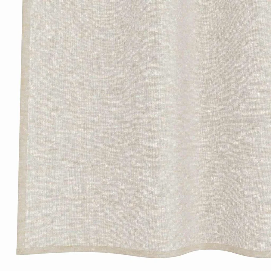 Rideau en Voile 2 pcs Couleur sable 245 x 140 cm Polyester - 6