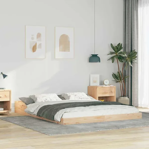 Cadre de lit Marron 160 x 200 cm Pin massif