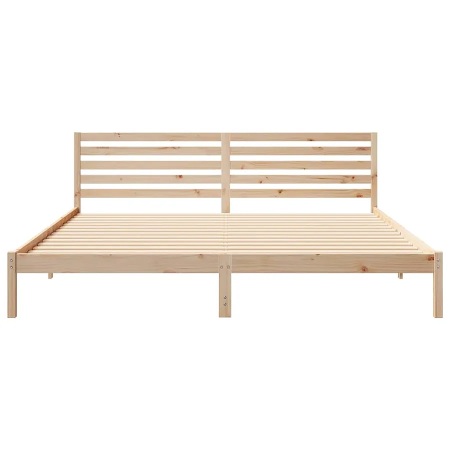 Cadre de lit avec tête de lit Marron 180 x 210 cm Pin massif - 5