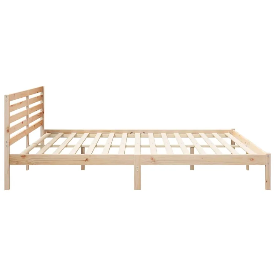 Cadre de lit avec tête de lit Marron 180 x 210 cm Pin massif - 6