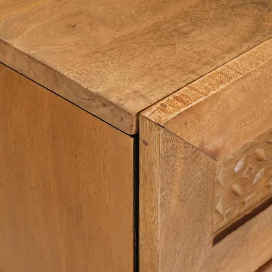 Table de chevet Marron Clair 50 x 33 x 60 cm Bois d'ingénierie - 7