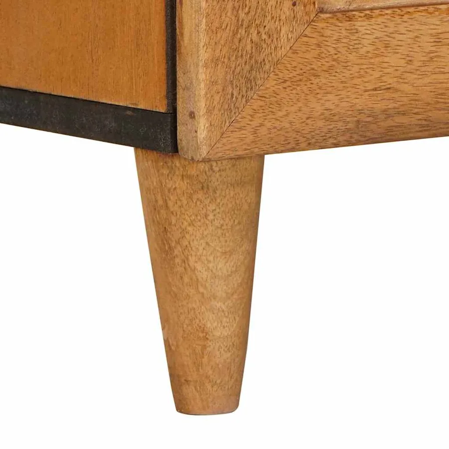 Table de chevet Marron Clair 50 x 33 x 60 cm Bois d'ingénierie - 8