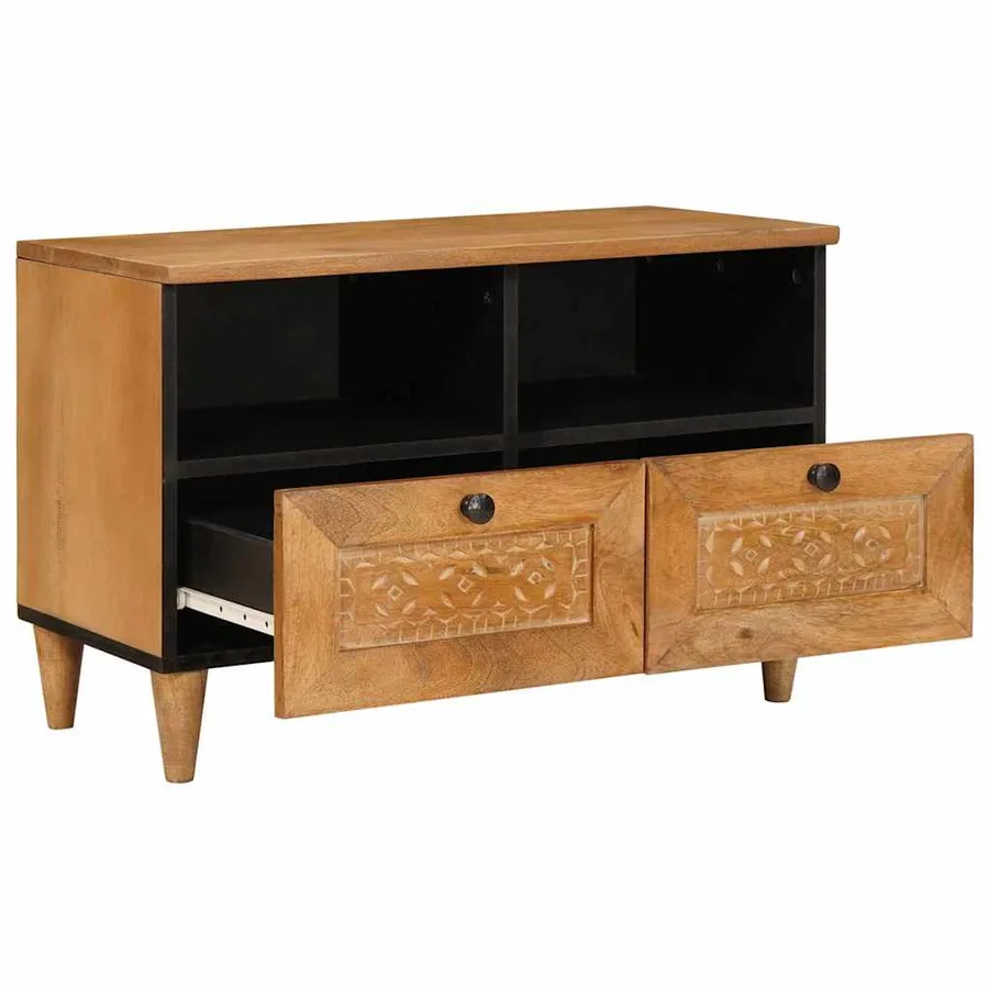 Unites TV Marron Clair 70 x 33 x 46 cm Bois d'ingénierie - 2