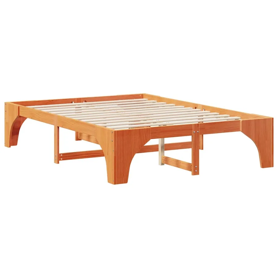Cadre de lit Marron 160 x 200 cm Pin massif - 7