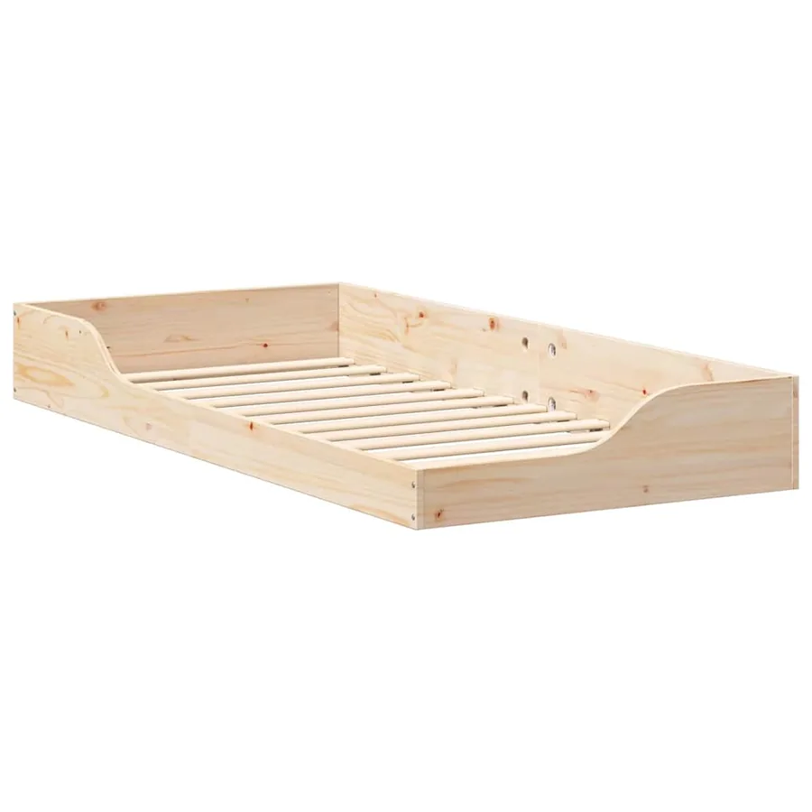 Cadre de lit Marron 100 x 200 cm Pin massif - 4