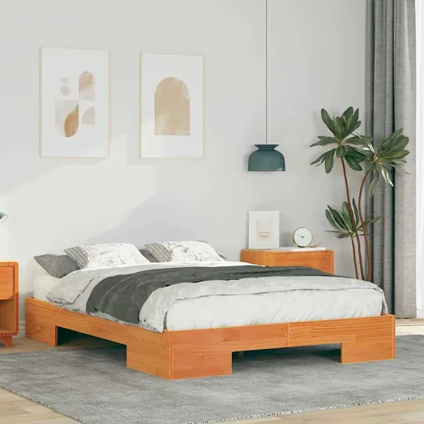 Cadre de lit Marron 140 x 190 cm