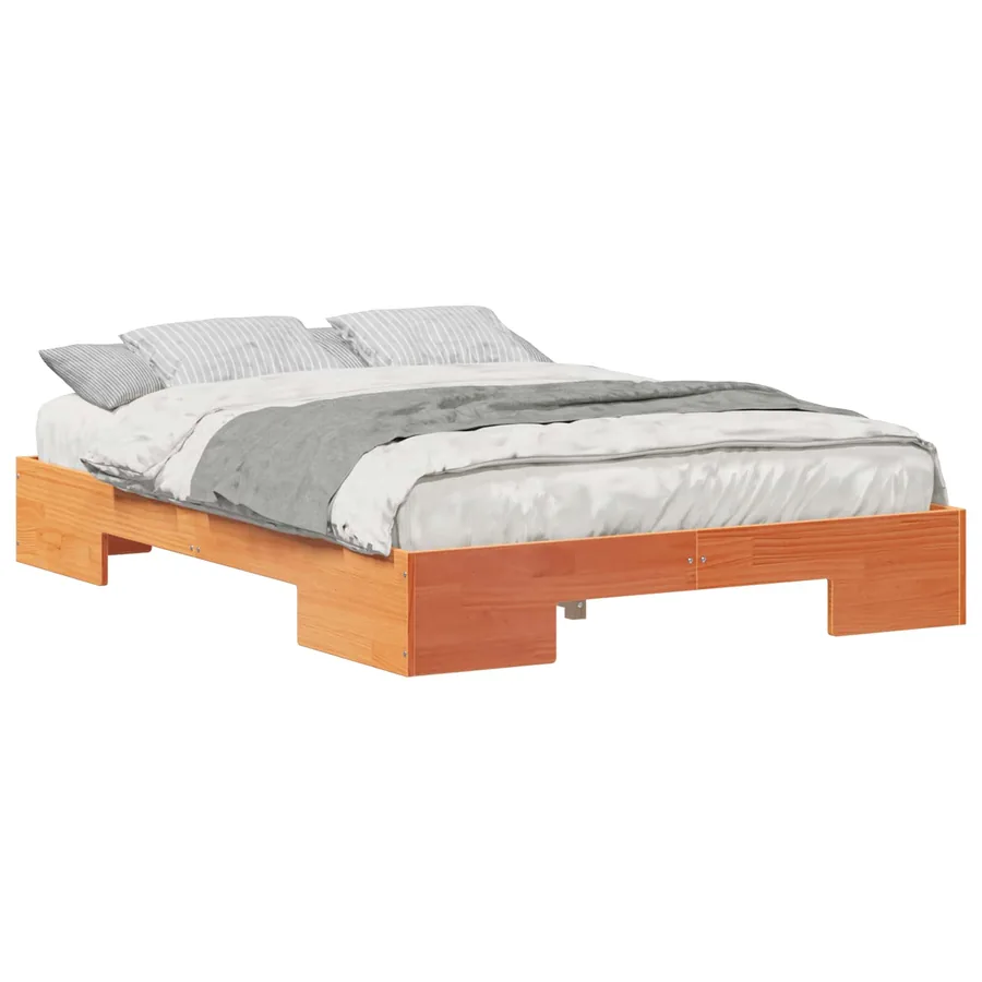 Cadre de lit Marron 140 x 190 cm - 2