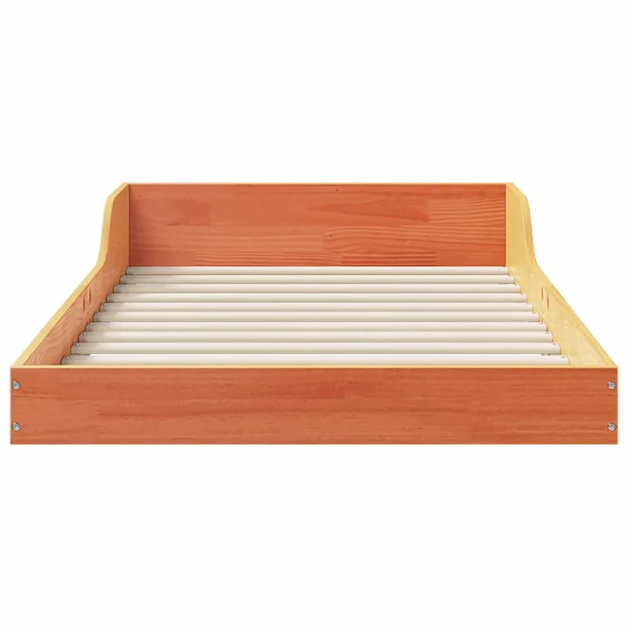 Cadre de lit Brun cire 80 x 220 cm Pin massif - 6