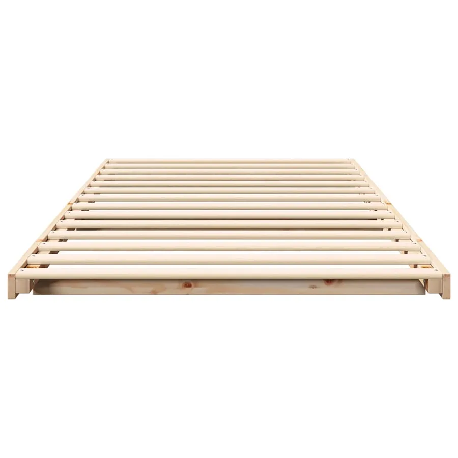 Cadre de lit Marron 75 x 190 cm Pin massif - 5