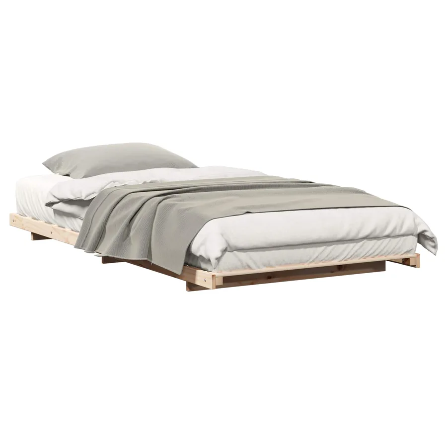 Cadre de lit Marron 90 x 200 cm Pin massif - 2