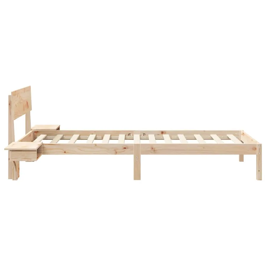 Cadre de lit avec tête de lit Marron 90 x 190 cm Pin massif - 6