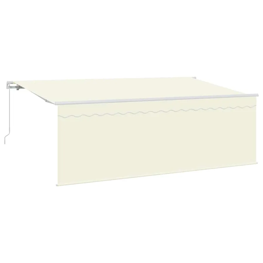 Auvent Rétractable Crème 400 x 200 cm Polyester et Aluminium - 2