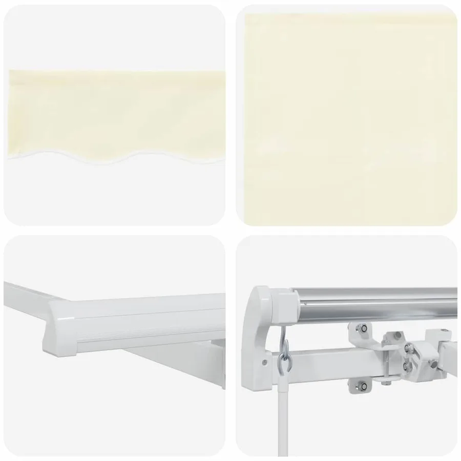 Auvent Rétractable Crème 400 x 200 cm Polyester et Aluminium - 8