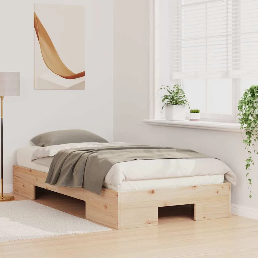 Cadre de lit Marron 100 x 200 cm - 3