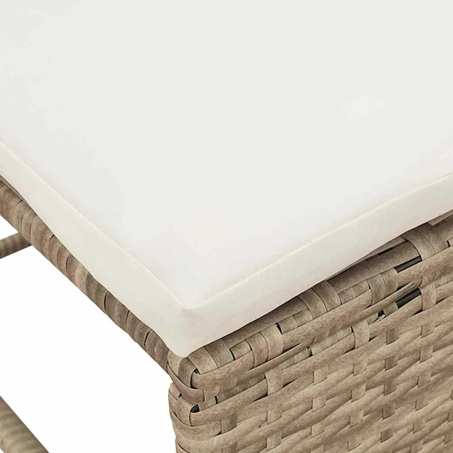Ensemble de canapé de jardin 6 pcs Beige et crème polyrotin - 10