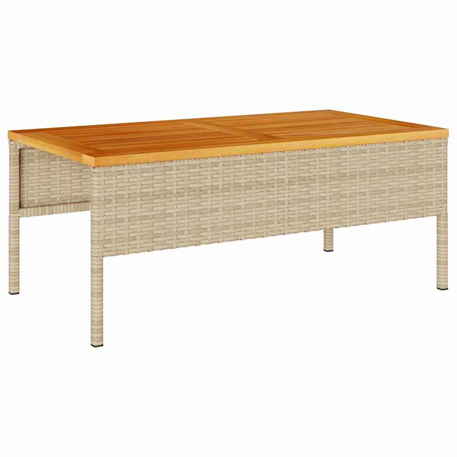 Ensemble de canapé de jardin 6 pcs Beige et crème polyrotin - 7