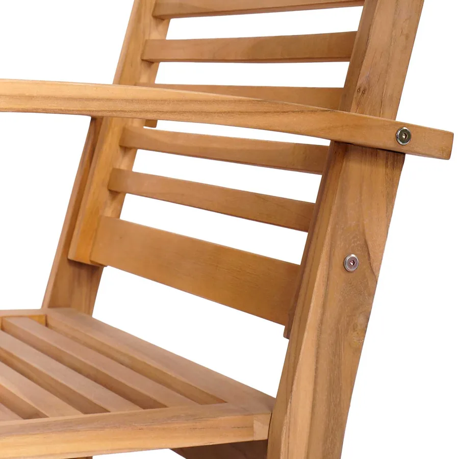 Ensemble de canapé de jardin 4 pcs Naturel Bois de teck massif - 10