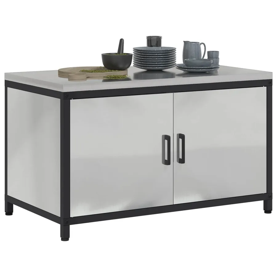 Rangement de cuisine HATTEM Argenté 90 x 50 x 53 cm Acier - 3