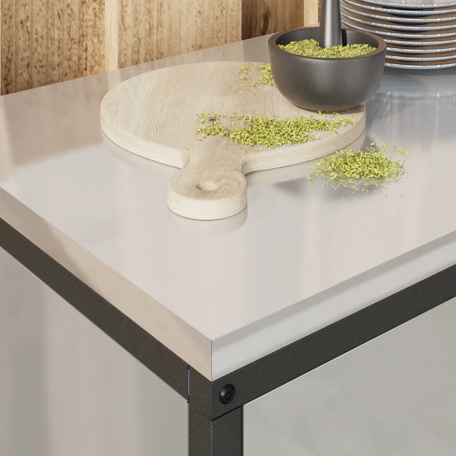 Rangement de cuisine HATTEM Argenté 90 x 50 x 53 cm Acier - 5