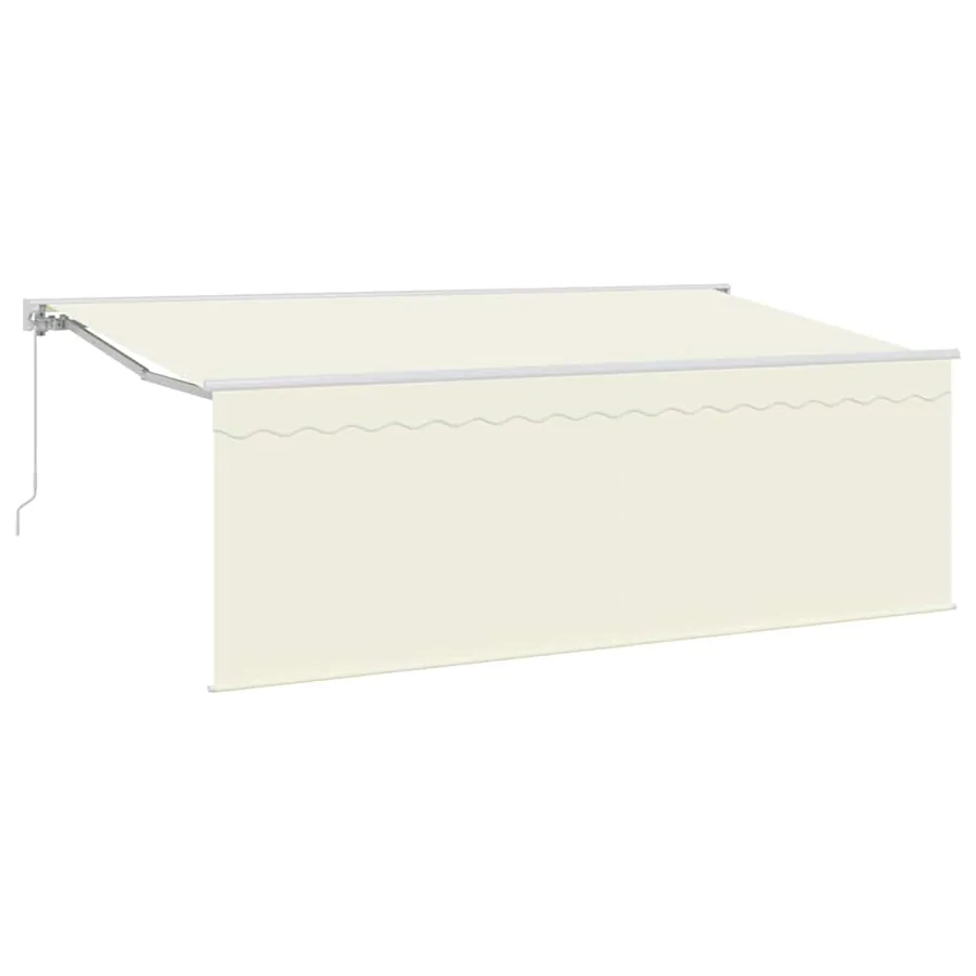 Auvent Rétractable Crème 400 x 200 cm Polyester et Aluminium - 2