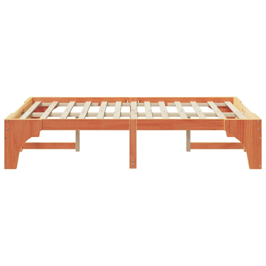 Cadre de lit Marron 140 x 190 cm Pin massif - 6