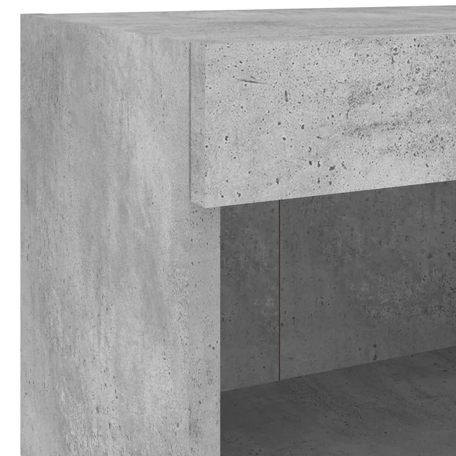 Unités murales TV avec LED 7 pcs gris béton bois d'ingénierie - 10