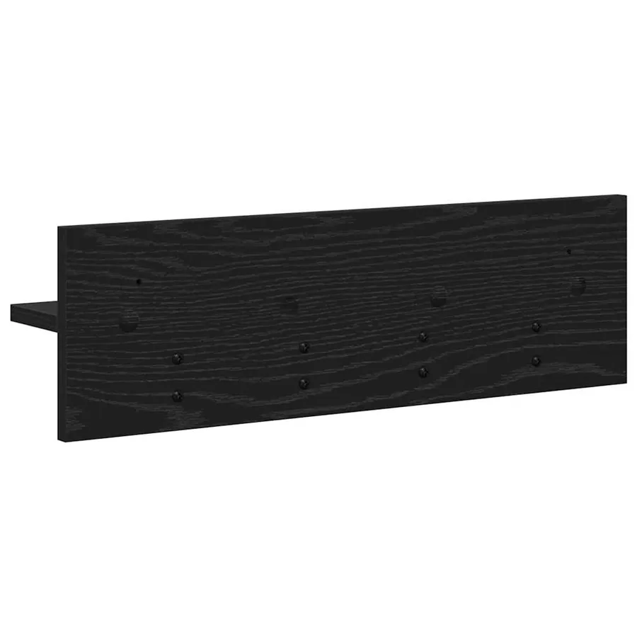 Porte-manteau mural Montage mural Chêne noir 60 x 10,5 x 18 cm - 7