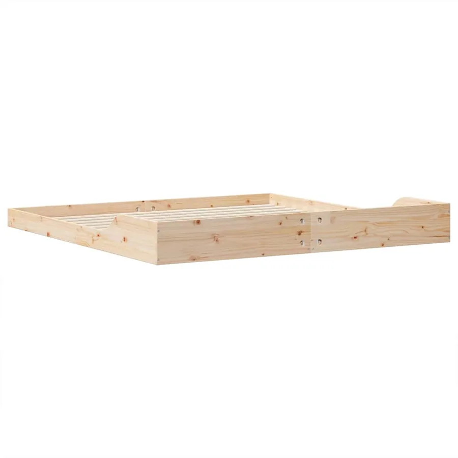 Cadre de lit Marron 180 x 220 cm Pin massif - 7