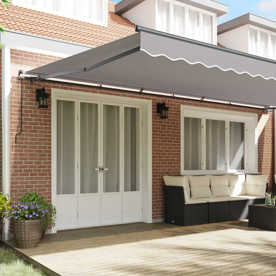 Auvent rétractable Gris clair 600 × 300 cm - 3