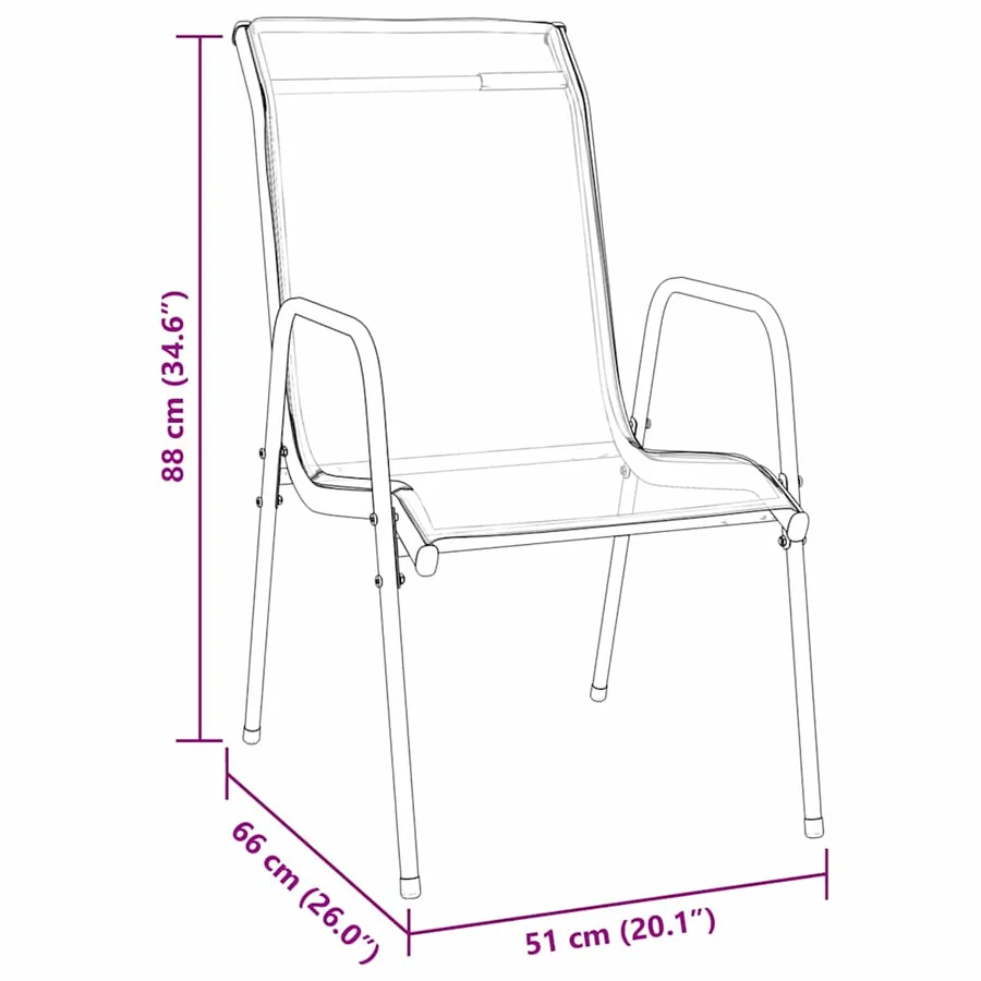 Ensemble de salle à manger pour jardin 5 pcs Noir - 8