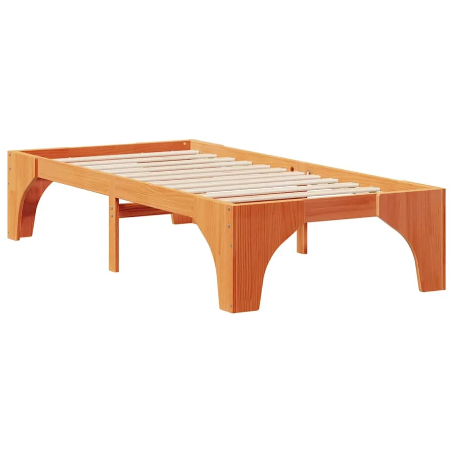 Cadre de lit Marron 100 x 200 cm Pin massif - 4
