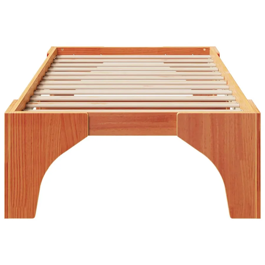 Cadre de lit Marron 100 x 200 cm Pin massif - 5