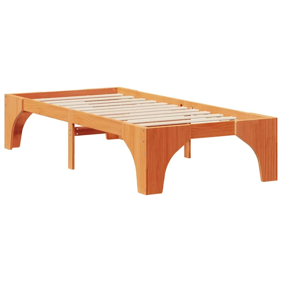 Cadre de lit Marron 100 x 200 cm Pin massif - 7