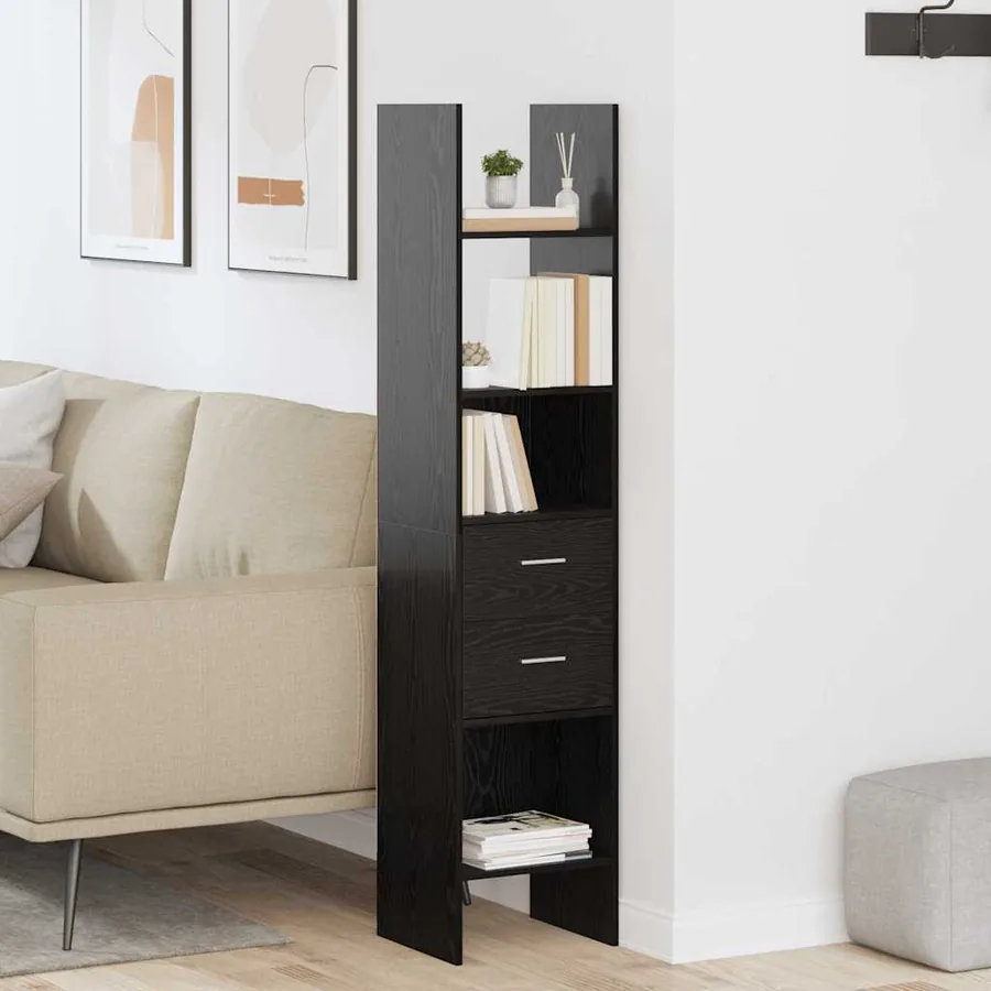 Bibliothèque Chêne noir 40 x 35 x 180 cm Bois d'ingénierie - 4