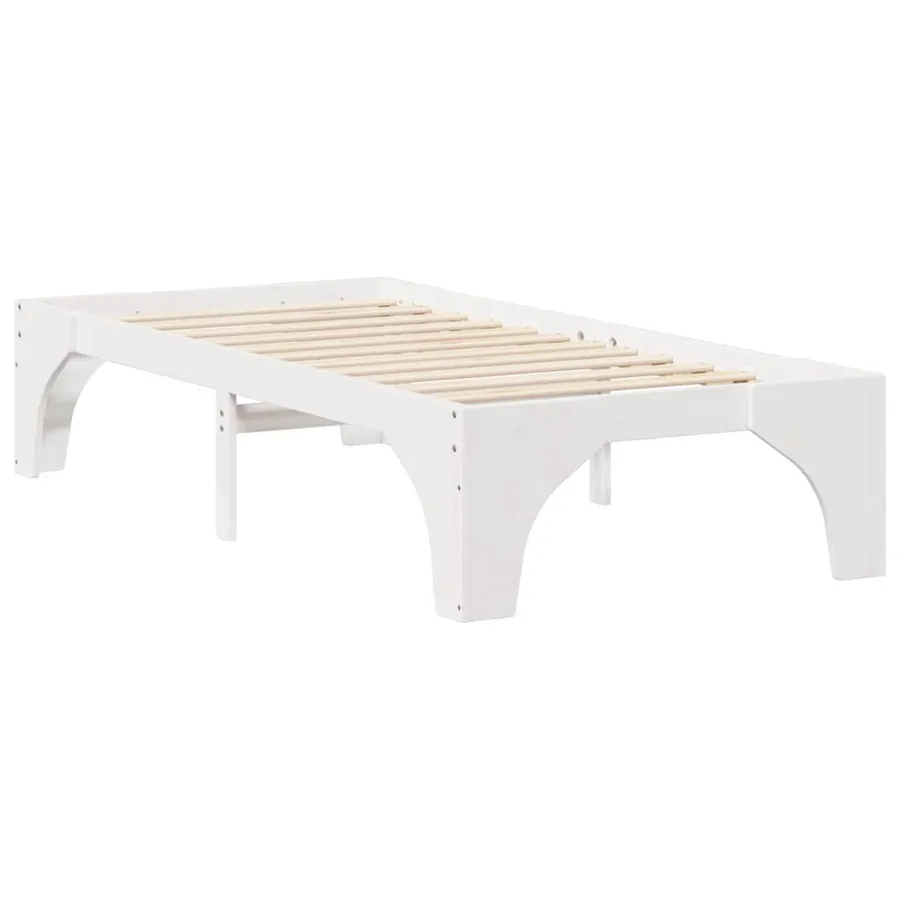 Cadre de lit Blanc 80 x 200 cm Pin massif - 4