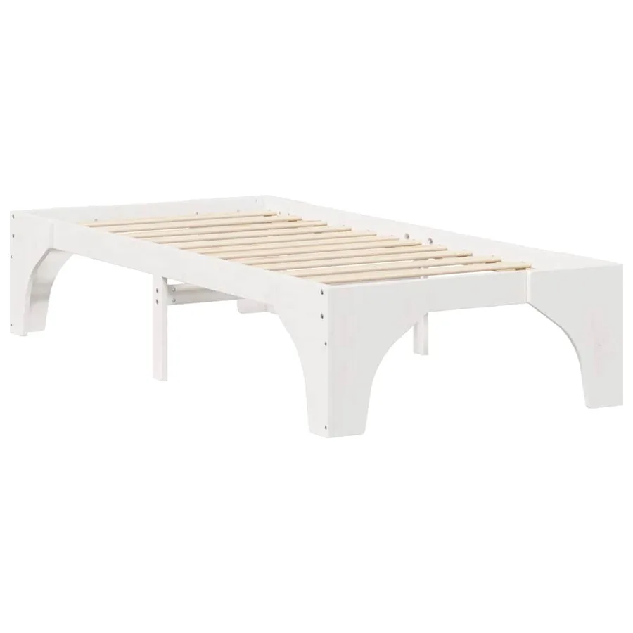 Cadre de lit Blanc 80 x 200 cm Pin massif - 7
