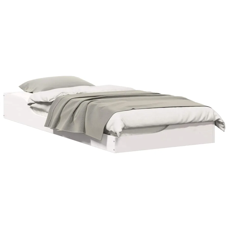 Cadre de lit Blanc 80 x 210 cm Pin massif - 2
