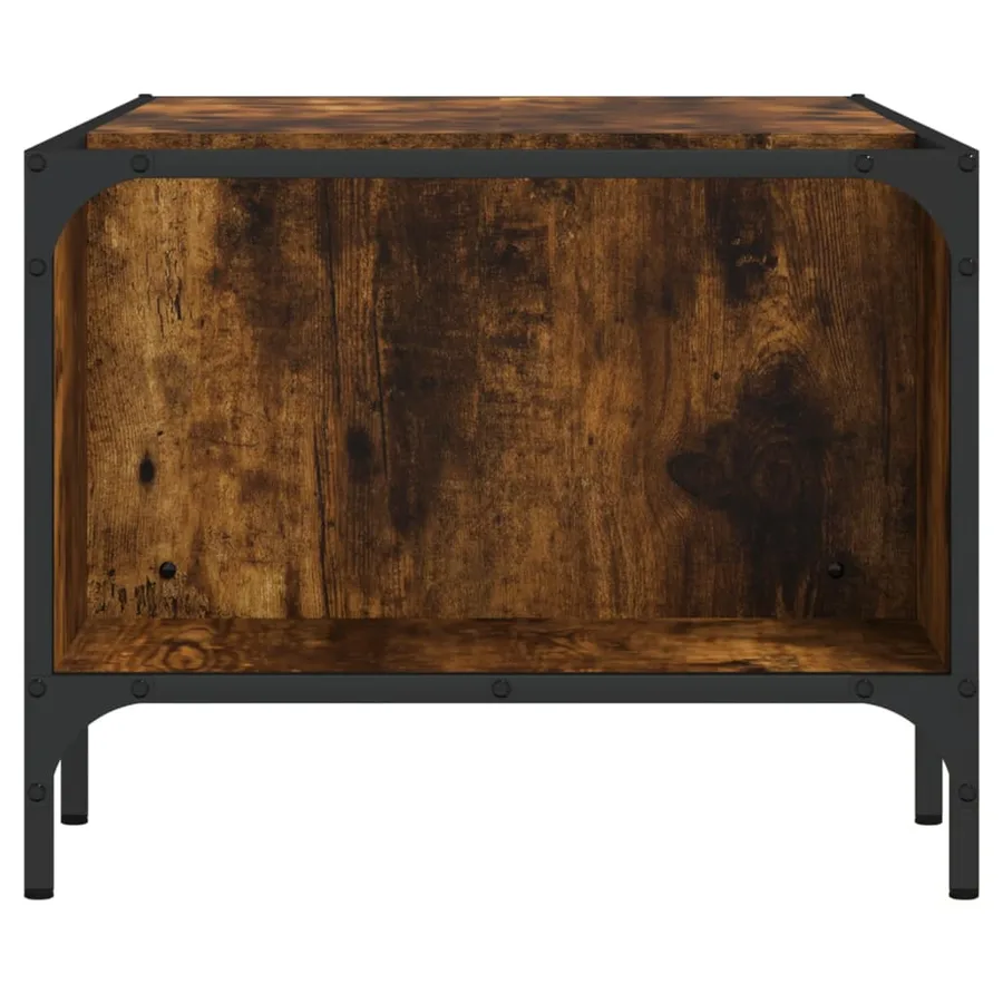Table basse avec support chêne fumé 100x51x40cm bois ingénierie - 5