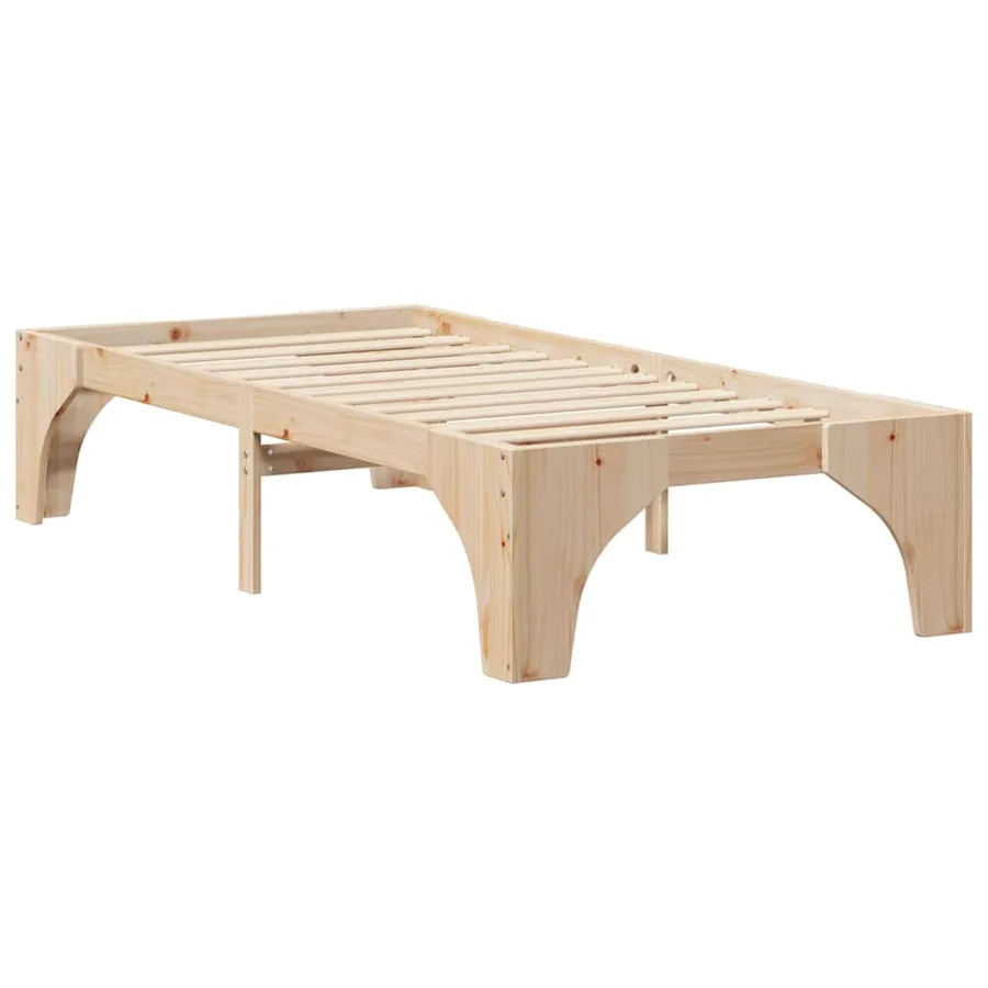 Cadre de lit Marron 100 x 200 cm Pin massif - 7