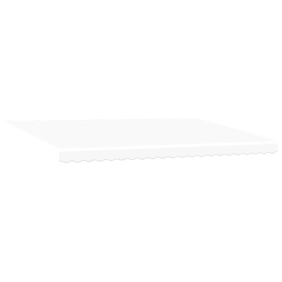 Auvent rétractable Blanc 500 × 350 cm Tissu et Aluminium - 4