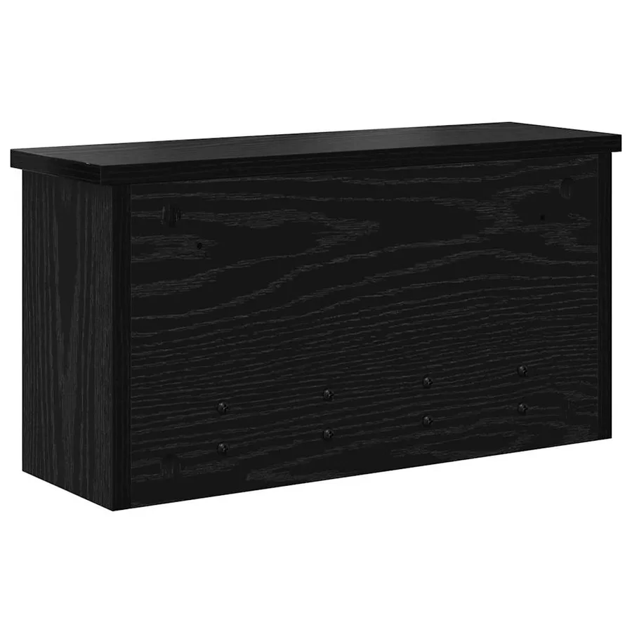 Porte-manteau mural avec étagère Chêne noir 50 x 16 x 26 cm - 7