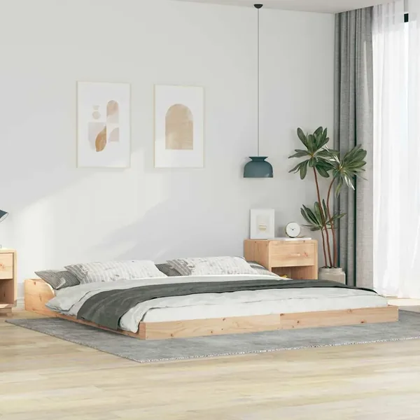 Cadre de lit Marron 180 x 210 cm Pin massif