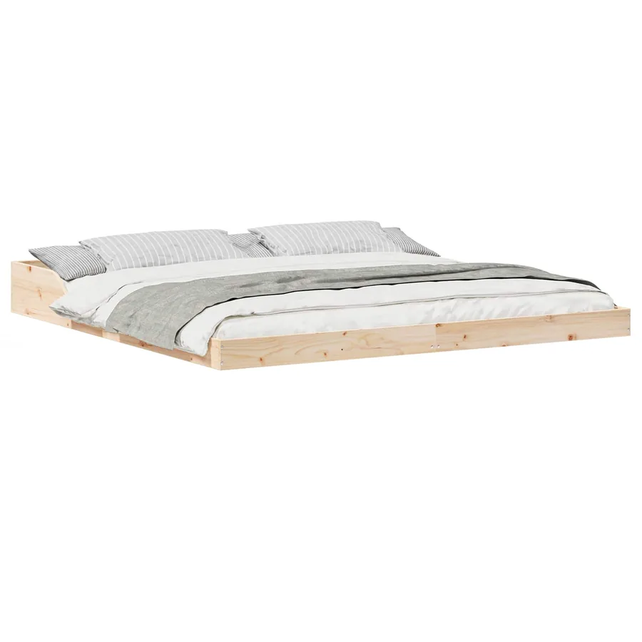 Cadre de lit Marron 180 x 210 cm Pin massif - 2