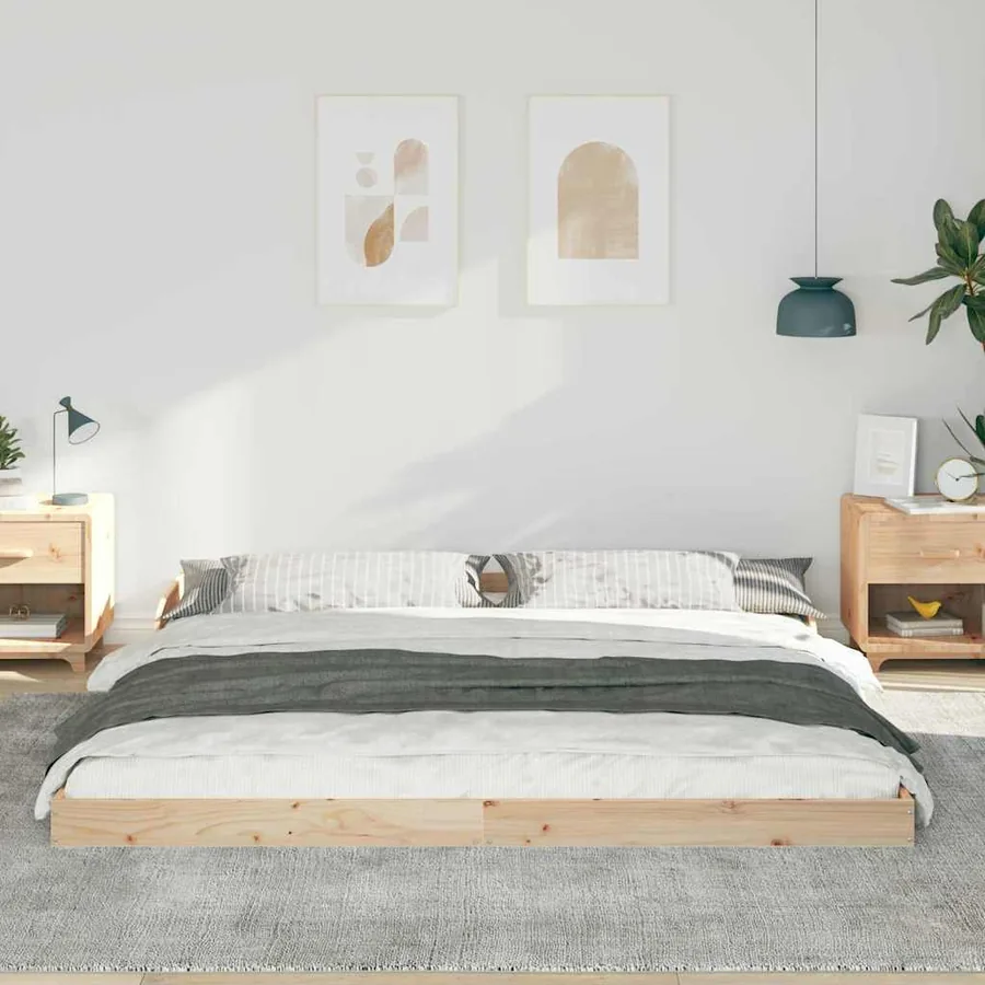 Cadre de lit Marron 180 x 210 cm Pin massif - 3