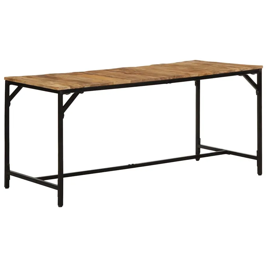 Table à manger 160x80x75 cm bois de manguier massif brut