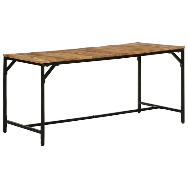 Table à manger 160x80x75 cm bois de manguier massif brut