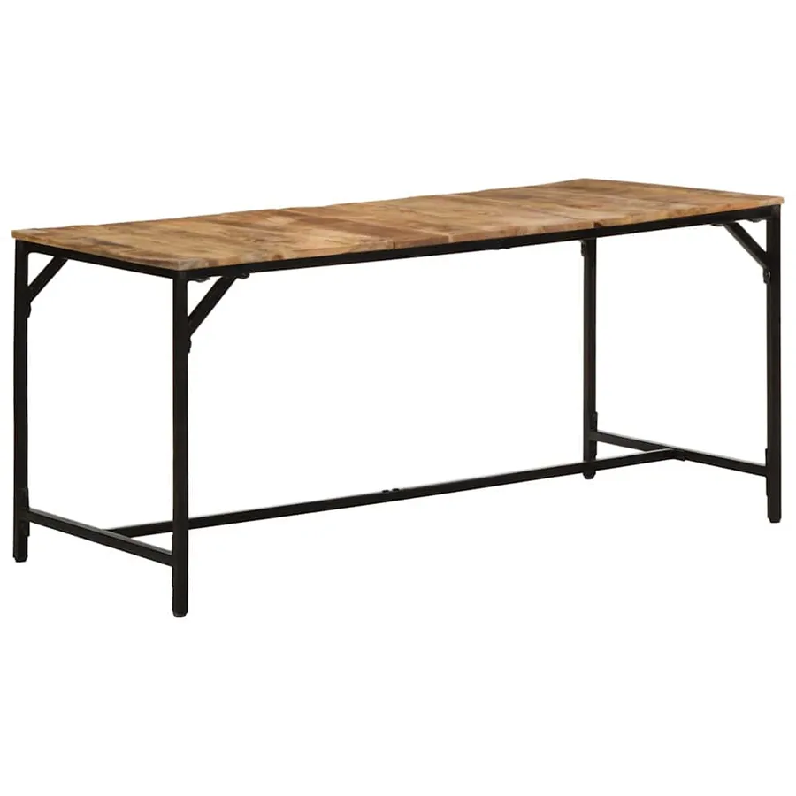 Table à manger 160x80x75 cm bois de manguier massif brut - 10