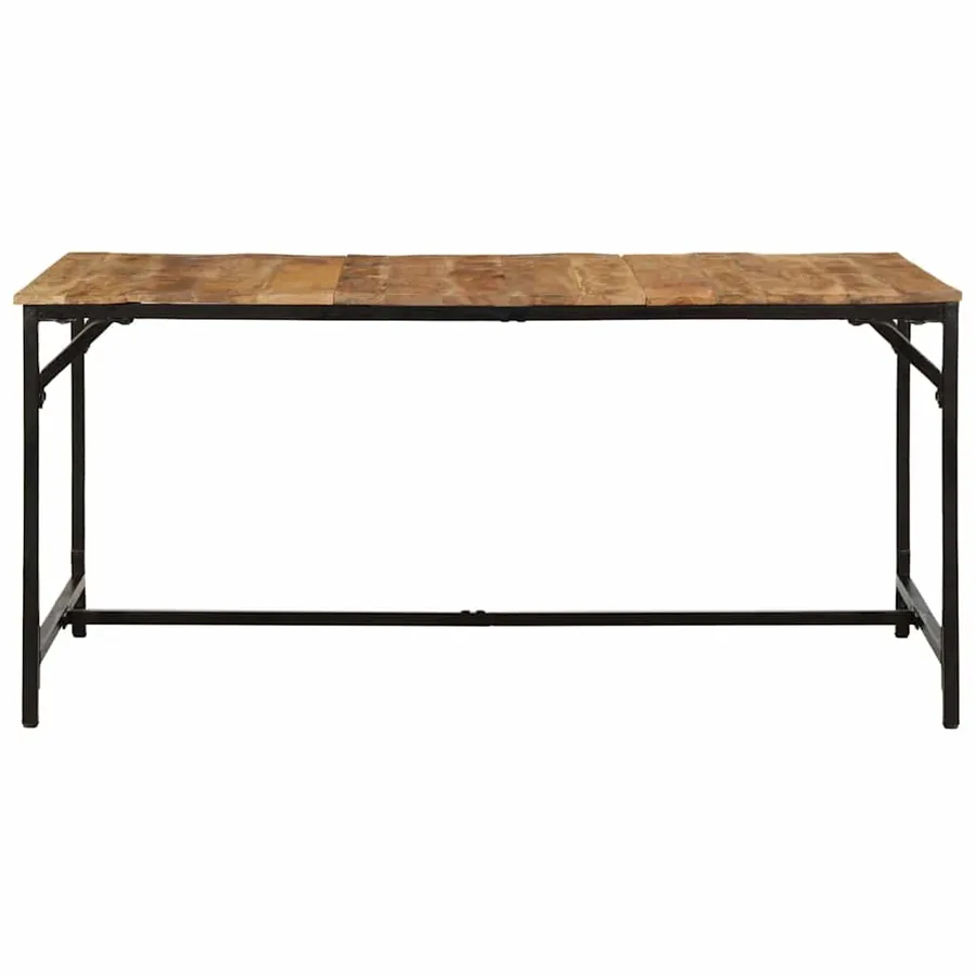 Table à manger 160x80x75 cm bois de manguier massif brut - 2