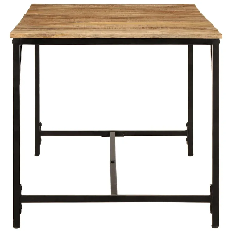 Table à manger 160x80x75 cm bois de manguier massif brut - 3